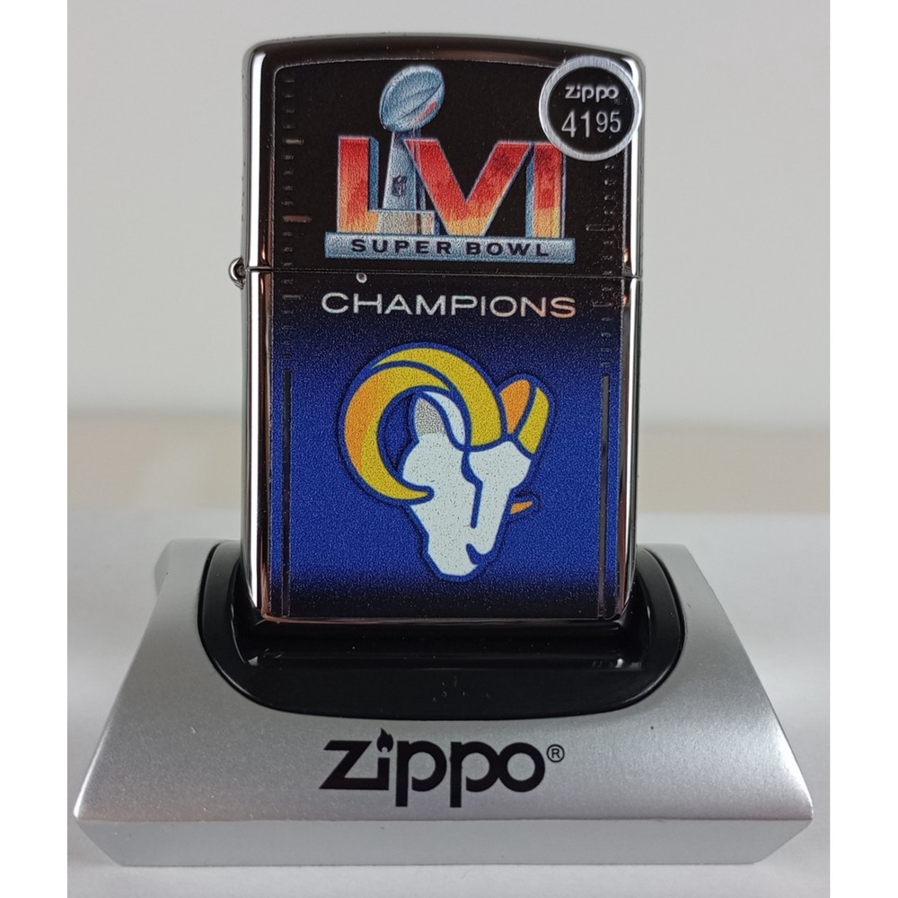 Brand New in Box Genuine Zippo NFL Lighter Super Bowl LVI Los Angeles Rams